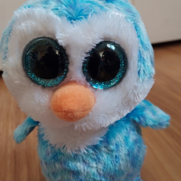 TY Beanie Boos Ice Cube Penguin 6" Plush Blue Glitter Eyes Stuffed Animal - Picture 2 of 11